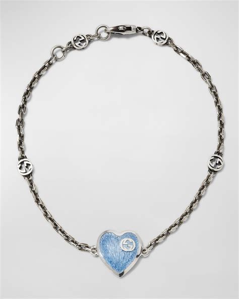 gucci heart bracelet womens|Gucci interlocking bracelet.